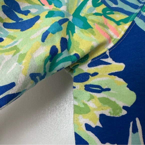 Lilly Pulitzer Skipper Popover Wade and Sea Women’s Small Blue Green - Picture 6 of 7